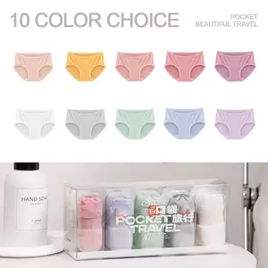 10Packs disposable underwear for women travel,Cotton disposable panties Ladies Briefs for Hotel Spa Womenswear Bridal Minimalist