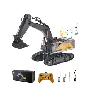 VEVOR Remote Control Excavator Toy, 22 Channel, 1: 14 Scale Remote Control Digger with Metal Shovel, RC Excavator with Lights Sounds, Full Functional Construction Vehicles for Kids, Birthday Present