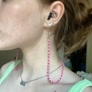 Earplugs Custom Chain Necklace | Loop Earplug Clasps/Silicone Earplugs Connective Chain | Rave Accessories | Ear Buds | Festival Accessories