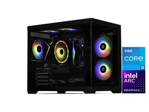 STORMCRAFT Gaming PC SIRIUS Intel Core i5-14400F Intel Arc B570 10GB OC ASROCK – AI Powered 16GB DDR4 RGB 3200MHz 1TB NVMe SSD 650W PSU Windows 11 Home SI1440FBB-B57N1