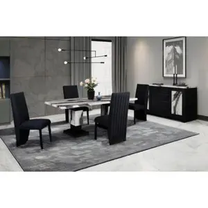 Simple Dining Table Set – D12DT Table with Matching D12DC Chairs for Everyday Comfort