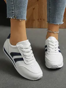 Women's patchwork sneakers with a soft sole and fashionable design, non-slip and wear-resistant, casual and comfortable multifunctional versatile walking shoes, suitable for everyday wear in all seasons and outdoor activities Sports Shoes