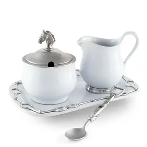 Equestrian Sugar and Creamer Set