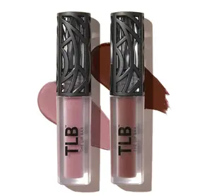 The Lip Bar - Nonstop Liquid Matte Lipstick Mini 2-Pack, Curlfriend (Mauve Pink) + Savage (Chocolate Red-Brown) - High Pigment - One Swipe - Long Lasting - Jojoba Oil & Vitamin E - Vegan - .24 fl oz