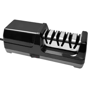 Professional 3-stage Electric  Sharpener for Kitchen , with   Abrasive 20? Precision Angle Guide, Quickly Sharpening, Repairing/Restoring/Polish  (Black)