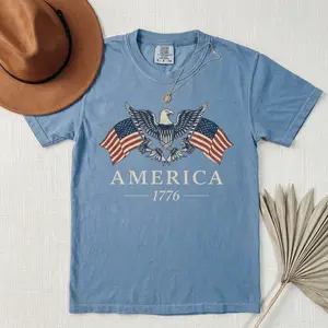 Comfort Colors America 1776 Shirt, USA 250th Anniversary, Patriotic Vintage Style Graphic Tee, 4th of July T-Shirt