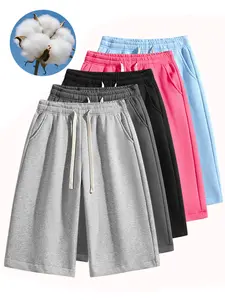 Men’s solid-color shorts, men’s bermuda shorts, athletic casual shorts with a belt and pockets, breathable summer casual wear for men, summer shorts, spring new release