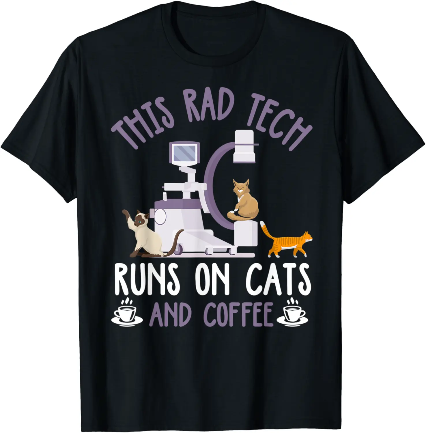 Rad Tech Shirt Funny Cat Lover Coffee Radiologist Tech Gift T-Shirt - Anarosavill Shop 30B08N7TL15T