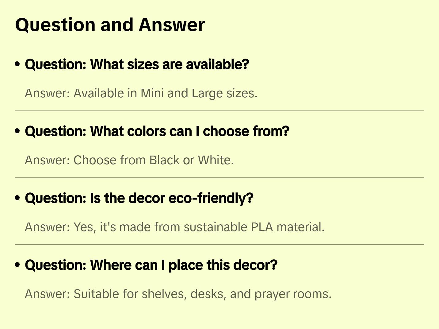 Mini Mihrab Islamic Decor | Small & Large Sizes | Modern Ramadan Decoration in Black or White