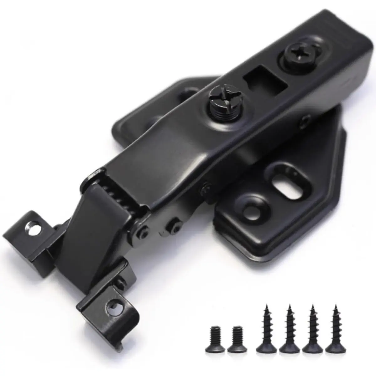 4 Pcs/Set Full Overlay Soft Close Cabinet Hinges for Kitchen Cabinet Doors, Frameless Cabinet Hinges, Stainless Steel Cabinet Hinges with Matching Screws