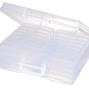 Plastic Craft & Photo Storage Pack, Stackable XLarge-Size Organizer with Labels, Includes 1 xL case for 16 4×6 Containers