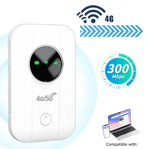4G WiFi Mobile Hotspot Device,4G LTE Portable Hotspot, 300Mbps High Speed,Long-Lasting Battery, in 100 Countries, Portable WiFi Hotspot for Travel, Work,Camping, Vacation