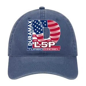 Duramax L5P Turbo Diesel American Flag Dad Hat, Vintage Washed Baseball Cap, Adjustable Cotton Hat, Chevy Truck Enthusiast Gift, USA Diesel Style