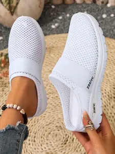 Women's Breathable Mesh Slip-On Casual Sports Shoes, Lightweight Anti-Slip Soft Sole Walking Shoes, Fashion Versatile Nurse Shoes