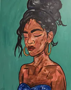 Original Acrylic Painting She is Still
