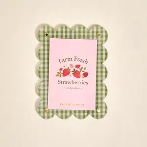 Farm Fresh Strawberries Mini Acrylic Picture Frame Magnet