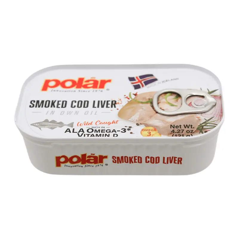 thumbnail image 2 of Dorschleber Smoked Cod Liver In Own Juice – 120g / 4.23oz – Set Of 12 Cans, Organic 2 of 4