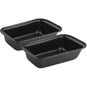 2PCS Nonstick Bread Pan - 8” x 4” Carbon Steel Loaf Baking Pans, Dishes，Rectangle Baking Supplies for Homemade Bread, Meatloaf, Cakes, Sourdough, Brownies, and Lasagnas