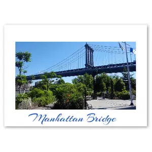 Pack of 10 Post Cards (EU + Rest of World)- Manhattan Bridge NYC