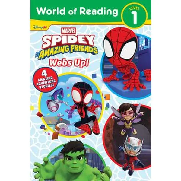 World of Reading: Spidey and His Amazing Friends: Webs Up! - Steve Behling, English Emergent Reader Paperback with Wasp & 4 Adventure Stories