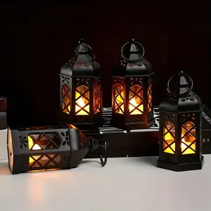 Mini Lantern Candle Lamp Set, Battery Operated Table Light, Perfect for Holiday Decor, Home Decor, Bedroom Atmosphere, Christmas, Thanksgiving, Valentine's Day