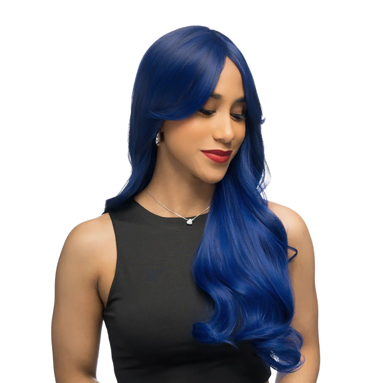 23-Inch Electric Cobalt Blue Butterfly Cut Synthetic Wig | 【Heat Resistant】【Cap Included】 | 44FSGB