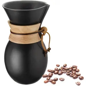 Ceramic Pour Over Coffee Maker with 20 pcs Paper Filter, 8-Cup, 34oz, Pour Over Coffee Dripper
