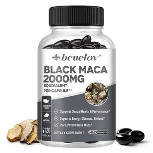 Bcuelov Black Maca Health Supplement, Supports Energy Levels, 120 Capsules