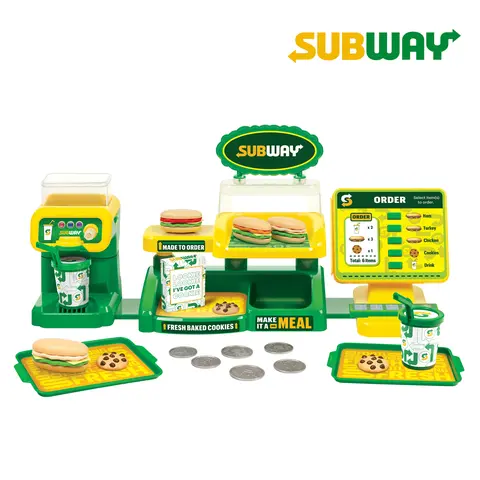 Subway Official Licensed Mini Store Cash Register Food Playset (29 Pieces) - Pretend play toys Kitchen playset