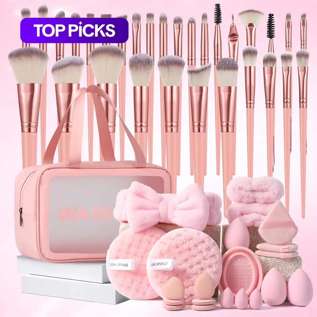 Professional Makeup Tools for Women, 52pcs Makeup Brush & Sponge ...