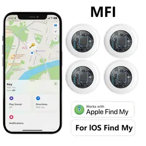 Smart Bluetooth-compatible Tracker Tag for Keys & Luggage, Compatible with Apple Find My APP, Rechargeable Battery Included, Pack of 4