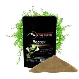 Lost Empire Herbs Organic Bacopa Monnieri Extract 30 Grams - Natural Nootropic Health Supplement for Mental Clarity, Focus and Concentration Healthcare Fitness Edible Dietary