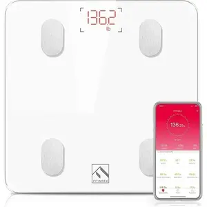 FITINDEX Bluetooth Body Fat Scale, Smart Digital Weight Scale, Body Composition Monitor Health Analyzer with Smartphone App Healthcare
