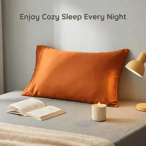 Bamboo Fiber Pillowcase, Smooth Skin-Friendly, Multiple Colors Available, Breathable, Durable, Fade-Resistant, Ideal for Bedroom & Hotel