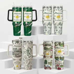 [4 sample] Masters Golf 2026 Tumbler 40oz Tumbler With Handle, Golf Lover Travel Mug, Insulated Golf Cup