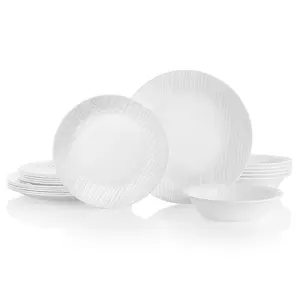 Corelle® Linen Weave 18-piece Dinnerware Set, Service for 6
