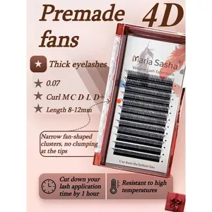 4D False Eyelashes Extension Kit, Thick 0.07mm, Boxed Set for Women, Long-Lasting Lash Enhancer, Perfect for Daily Use
