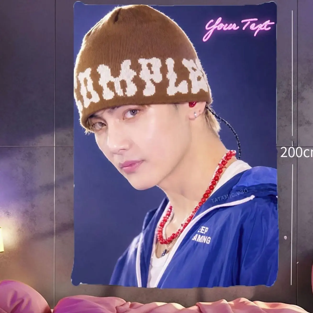 Taehyung Hanging Tapestry | Bantan Boys | Personalized Wall Art | Polyester Fabric | Ship Flag Banner