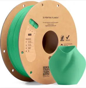 Matte PLA Filament 1.75mm - Professional 3D Printer Filament | High-Speed 300mm/s, Clog-Free, ±0.02mm Accuracy | 2.2lbs Pine Green, RFID Ready | Low-Gloss Finish, Easy Support Removal