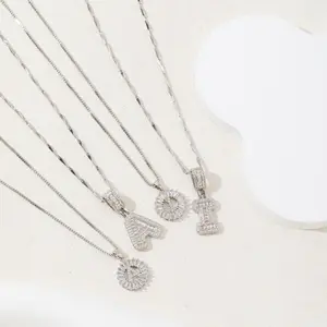 Women's 2-Pack Initial Alphabet Pendant Necklaces,Valentine's Day & Anniversary Costume Jewelry Set 26 letter pendant necklace women's copper inlaid zircon plated palladium combination letter set jewelry, the best gift for women