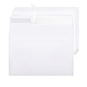 #9 Thick White Self-Seal Mailing Envelopes, 6.4in x 9in Business Letter Envelopes with Self-Seal Adhesive Strip, 50 Count