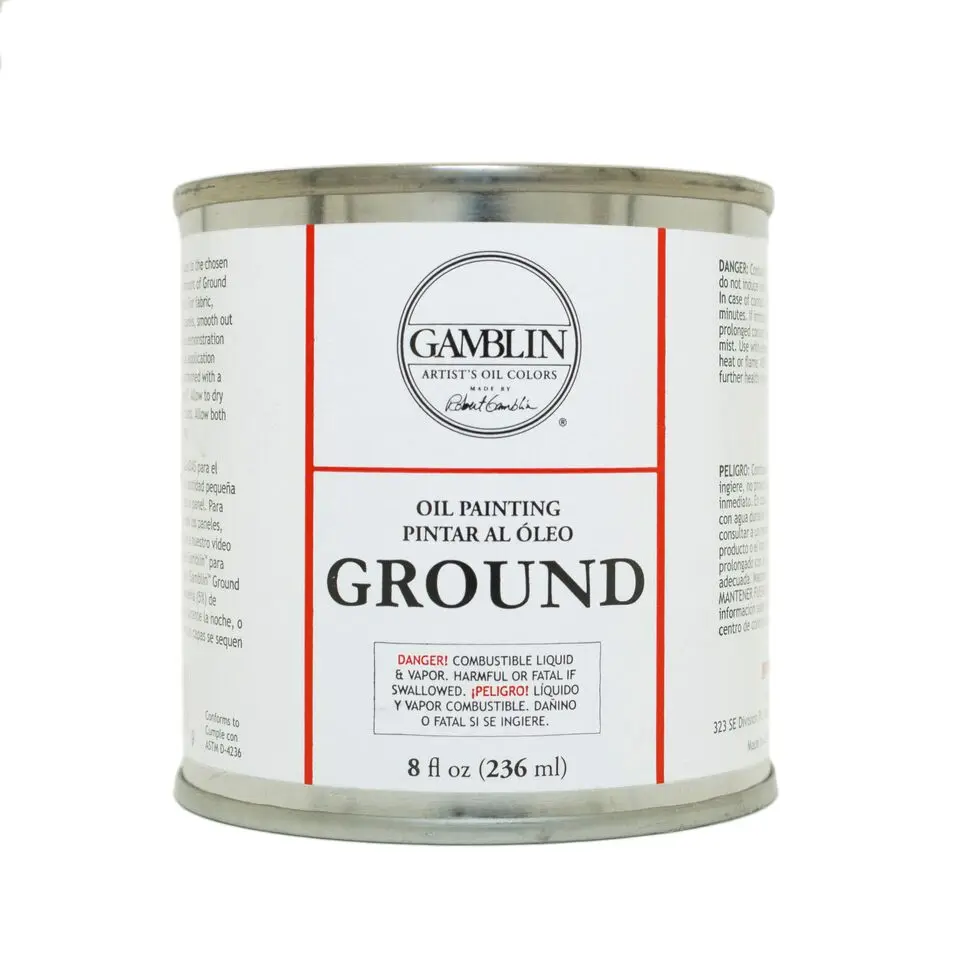 Gamblin Ground Oil Primer - 8 oz | Surface Preparation for High-Quality Oil Paintings