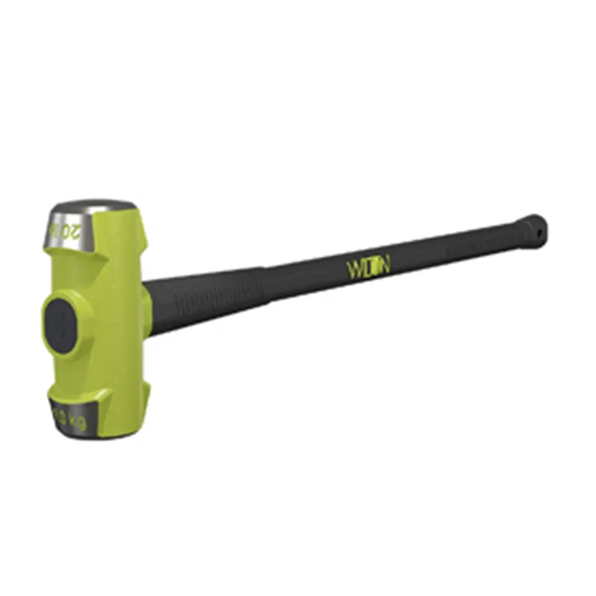 Walter Meier Manufacturing Inc WL22036 Bash Sledge Hammer - 20 Lb Head, 36 in Length, Anti-Vibe Neck, No-Slip Grip, ANSI-Compliant, Meets ANSI Specs, Safety Plate, 400% Longer Than Fiberglass/Wood Handles, Prevents Dislodging, Long-Lasting Design
