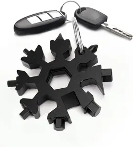Viral 18-in-1 Snowflake Multi-tool Stainless Steel Portable Wrench All-in-One Screwdriver & Bottle Opener Must-Have Survival Gadget for Outdoor Activities