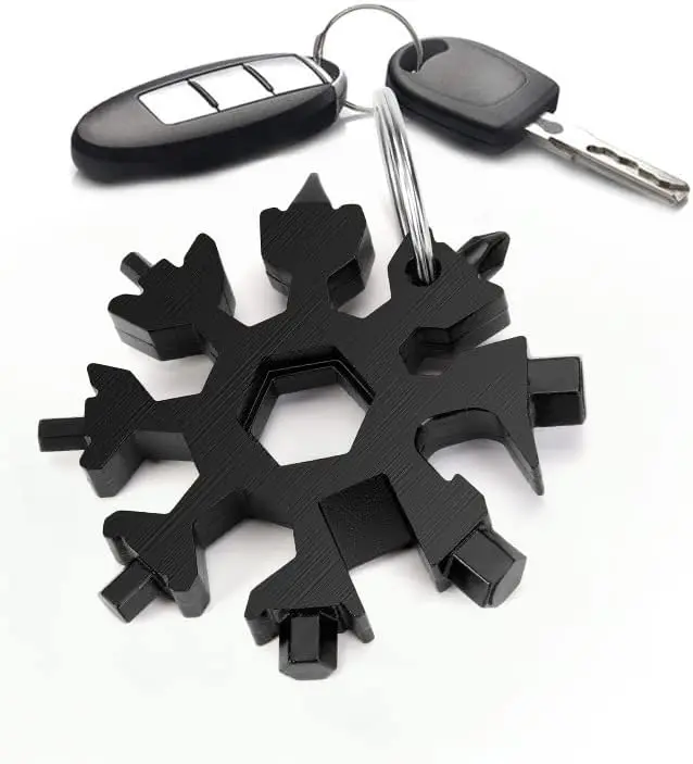 Viral 18-in-1 Snowflake Multi-tool Stainless Steel Portable Wrench All-in-One Screwdriver & Bottle Opener Must-Have Survival Gadget for Outdoor Activities