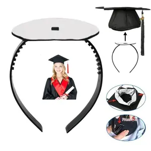 Graduation Cap Headband Insert - Secure Grad Cap Headband for Graduates, Women & Students - Keeps Hairstyle Intact for Graduation Hat Stability - Essential Hat Accessories