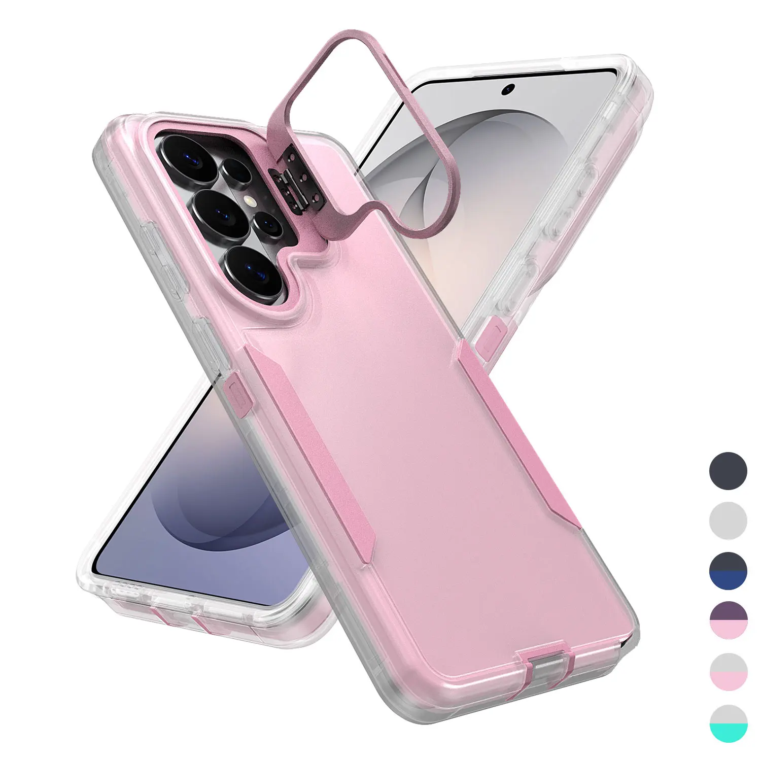 Shockproof Heavy Duty Case for Samsung Galaxy S26 Ultra S25 S24 S23 S22 Plus with Camera Kickstand, Military Grade Drop Protection, Rugged Full Body Protective Cover