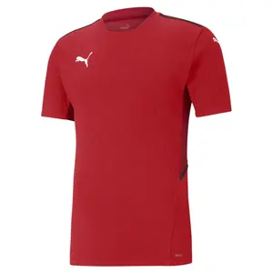 PUMA Mens Teamcup Crew Neck Short Sleeve Jersey Casual - Red