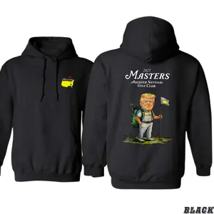 Masters 2025 Augusta National Golf Club Design Hoodie for Men & Women Casual Long Sleeve Pullover Crewneck Black Soft Cotton Tops, Golf stuff