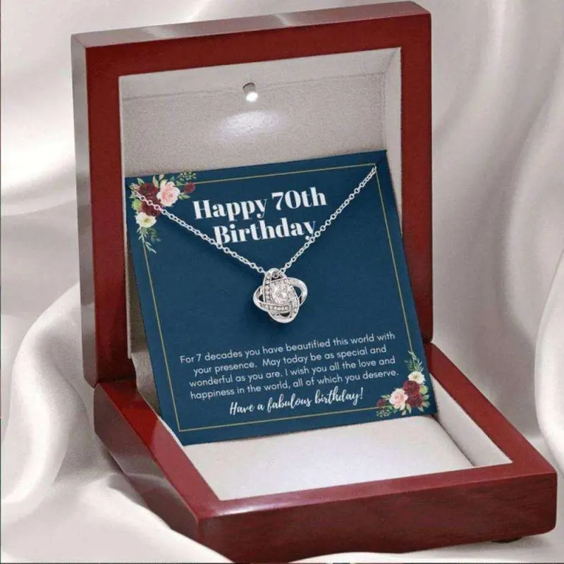Mom Necklace, Grandmother Necklace 70Th Birthday Necklace For Mom, Grandma, Friend, Nan, Nana, Sister, Happy Birthday Necklace, Beautiful Necklace Gifts for Mom - Perfect Mother's Day Jewelry, Thoughtful & Meaningful Gift for Mother